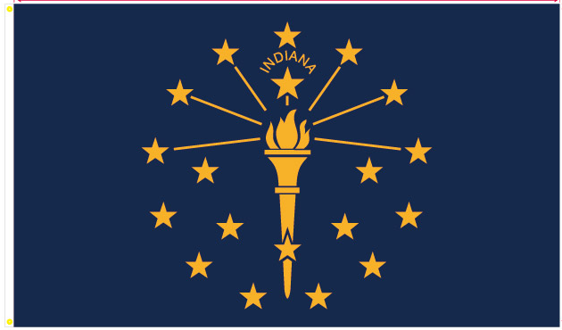 Indiana 3'X5' Flag ROUGH TEX® 100D