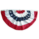 Cotton Bunting Fans 3'×6' Feet Americana Real USA Pleats 3 Brass Grommets