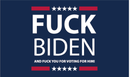 Fuck Biden Blue 3'X5' Flag ROUGH TEX® 100D