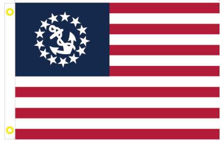 US Yacht Ensign 5'x8' Flag Rough Tex ® 100D