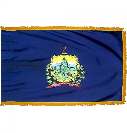 United States of America 3'x5' Embroidered Polyester Flag with Gold Fringe