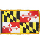 United States of America 3'x5' Embroidered Polyester Flag with Gold Fringe