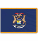 United States of America 3'x5' Embroidered Polyester Flag with Gold Fringe