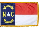 North Carolina 3'x5' Embroidered Polyester Flag with Gold Fringe