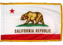 California 3'x5' Embroidered Polyester Flag with Gold Fringe