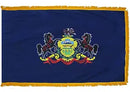 United States of America 3'x5' Embroidered Polyester Flag with Gold Fringe