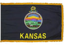 United States of America 3'x5' Embroidered Polyester Flag with Gold Fringe
