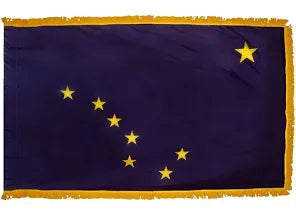 United States of America 3'x5' Embroidered Polyester Flag with Gold Fringe