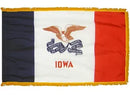 Iowa 3'x5' Embroidered Polyester Flag with Gold Fringe