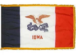 United States of America 3'x5' Embroidered Polyester Flag with Gold Fringe