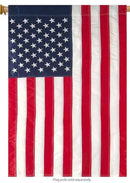American House Flag USA 28.5x48 Inches 100% Nylon Sleeved Deluxe Banner