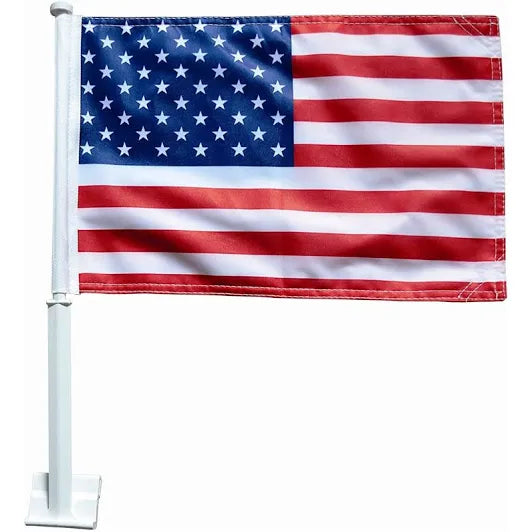 USA CAR FLAGS double sided knit nylon American flags