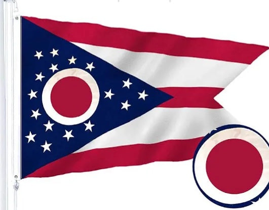 Ohio Official State Flag 3x5 210D Nylon US American Government Specifications