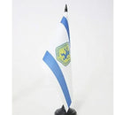 Jerusalem Israeli 4"x6" Desk Stick Flag Sewn Edges Rough Tex®