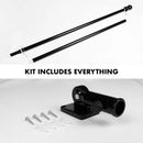 Flagpole Kit Spinner Aluminum Black Finish Beautiful Heavy Duty Homeowner Premium Bracket Included Nightfall Edition