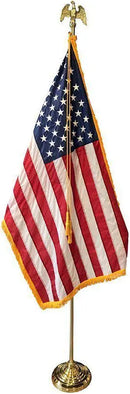 USA Government 9 Plus 1 Indoor Flag Sets American POW MIA All Service Branches Bases Spears Accessories Plus Your State Flag (10 total kits) "The 2026 American Indoor Flag Display Complete"