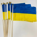 Ukraine Stick Flags 12"x18" Flag on wooden staffs Ukrainian