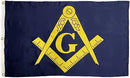 Masonic Blue & Yellow 3'x5' Embroidered Flag ROUGH TEX® 600D