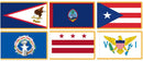 United States 56 Flags Set 3x5 Feet Cotton Gold Fringe Sleeve Premium Indoor Use One of Each American State & all Six U.S.A. Territories