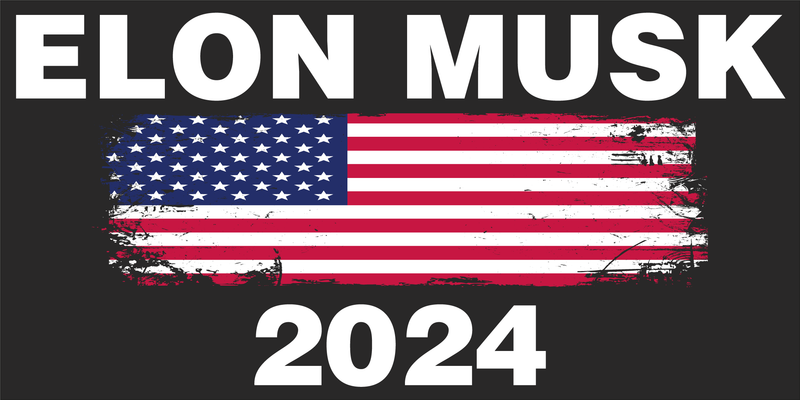 Elon Musk 2024 Bumper Sticker Republican Made U.S.A. Trump American