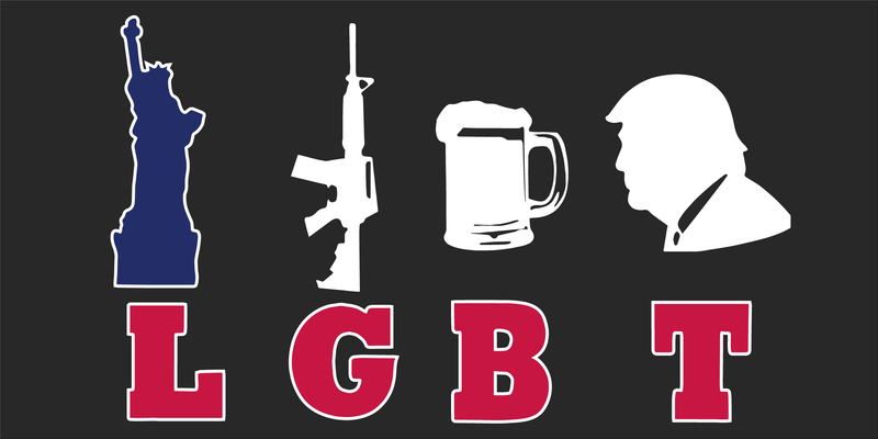 LGBT Bumper Sticker Trump Nation Made in USA
