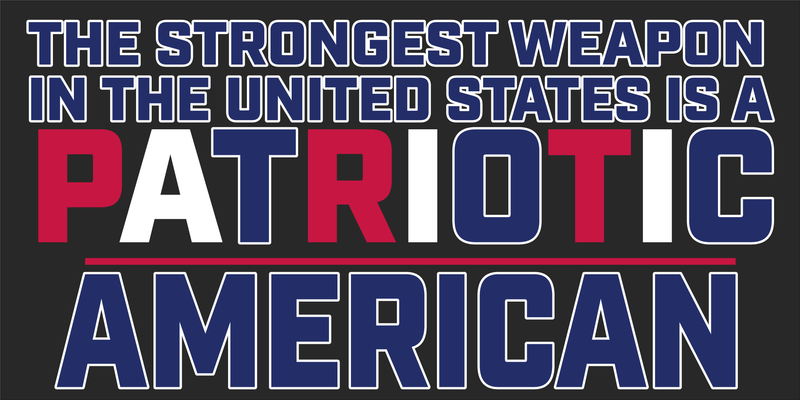 The Strongest Weapon In The United States Is A Patriotic American Bumper Sticker Made in USA