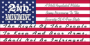 2nd Amendment USA American Flag Bumper Sticker