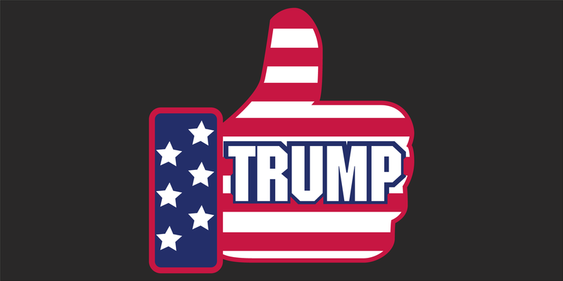 Trump USA Thumbs Up Bumper Sticker