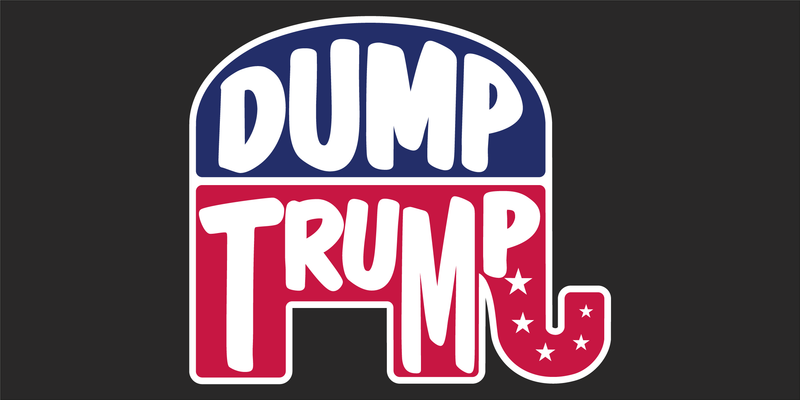 Dump Trump Elephant Bumper Sticker