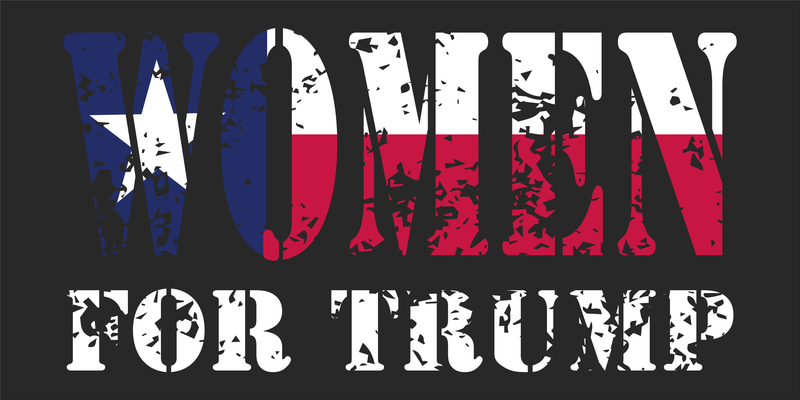 Women For Trump Texas Bumper Sticker