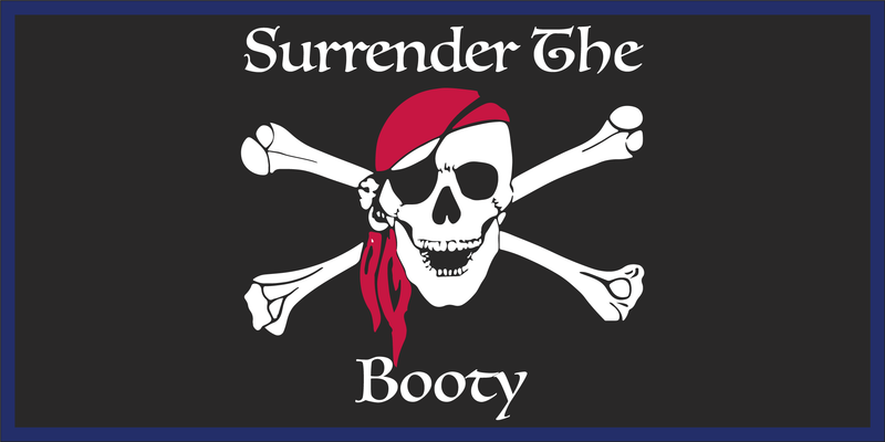 Surrender The Booty Pirate Bumper Sticker