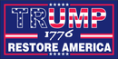 Trump 1776 Restore America Bumper Stickers Made in USA