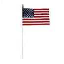 American 8x12 Inch Stick Flags Black Wood Staff USA Flags
