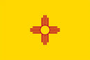 New Mexico 3'x5' Embroidered Polyester Flag with Gold Fringe