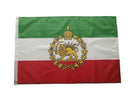 Iran Historic Pahlavi II Official Persia Royal Banner Flag Banner Brass Grommets Outdoor 100D Flags 2x3 Feet