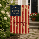 Original 13-Star Betsy Ross 250th Anniversary Garden Flag 12x18" | Vintage 1776–2026