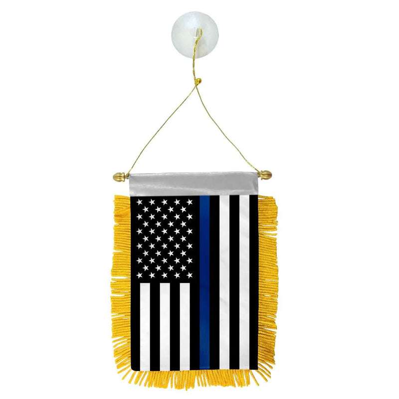 USA Blue Line Flag Mini Banner