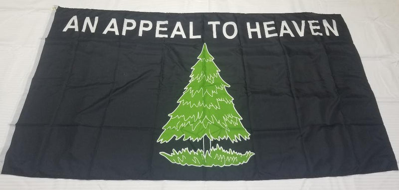 An Appeal to Heaven Blackout Flag 3'x5' Feet Rough Tex 100D 12 Pack