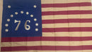 Bennington 76 Vintage Tea Stained 3'x5' Embroidered Flag ROUGH TEX® Cotton