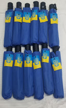 Ukraine Official Trident Flag & Royal Crest Umbrella Rough Tex® Folding 28" Umbrellas