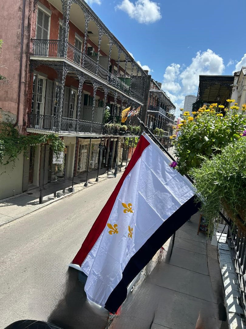 City of New Orleans 3'x5' Embroidered Flag ROUGH TEX® Cotton