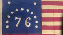 Bennington 76 Vintage Tea Stained 3'x5' Embroidered Flag ROUGH TEX® Cotton