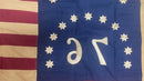 Bennington 76 Vintage Tea Stained 3'x5' Embroidered Flag ROUGH TEX® Cotton