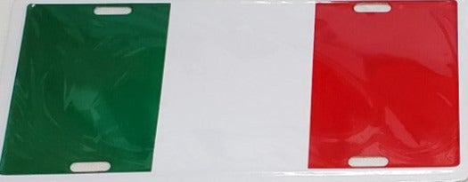 Italy Flag Embossed License Plate Italian American Aluminum Automobile Car Tag