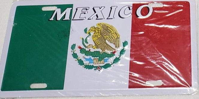 MEXICO Emblazoned Mexico Flag Embossed License Plates Mexican Automobile Car Tag Aluminum