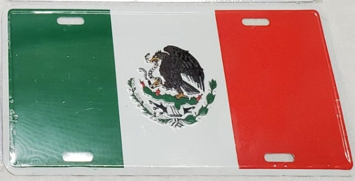 Mexico Flag Embossed License Plate Mexican Automobile Car Tag Aluminum