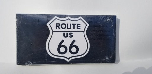 Route 66 Black & White Bumper Stickers Made in USA