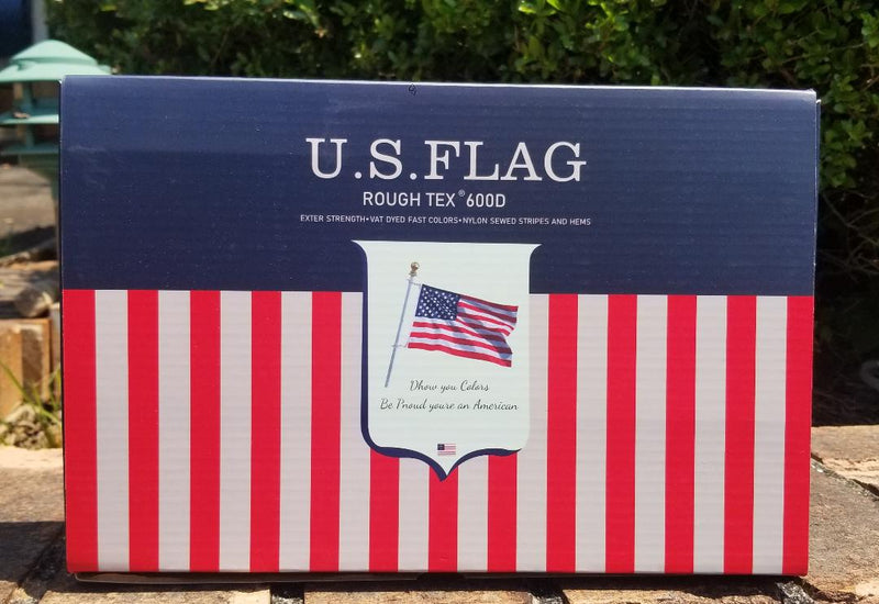 U.S.A. American Flag 3'x5' Feet 2 ply 600D Rough Tex Brass Grommets USA Gift Boxed