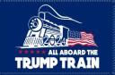 Trump Train 2024 12"x18" Stick Flag ROUGH TEX® 68D 30" Wooden Stick
