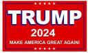 Trump 2024 Make America Great Again Red 12"x18" Stick Flag ROUGH TEX® 68D 24" Wooden Stick